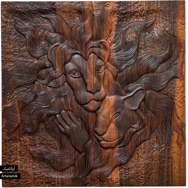 تخته نرد منبت کاری شده گردو طرح آغوش شیر