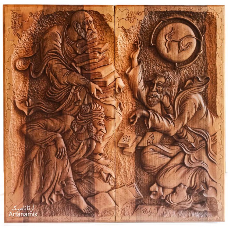 معرفی تخته نرد منبت طرح جام جهان بین