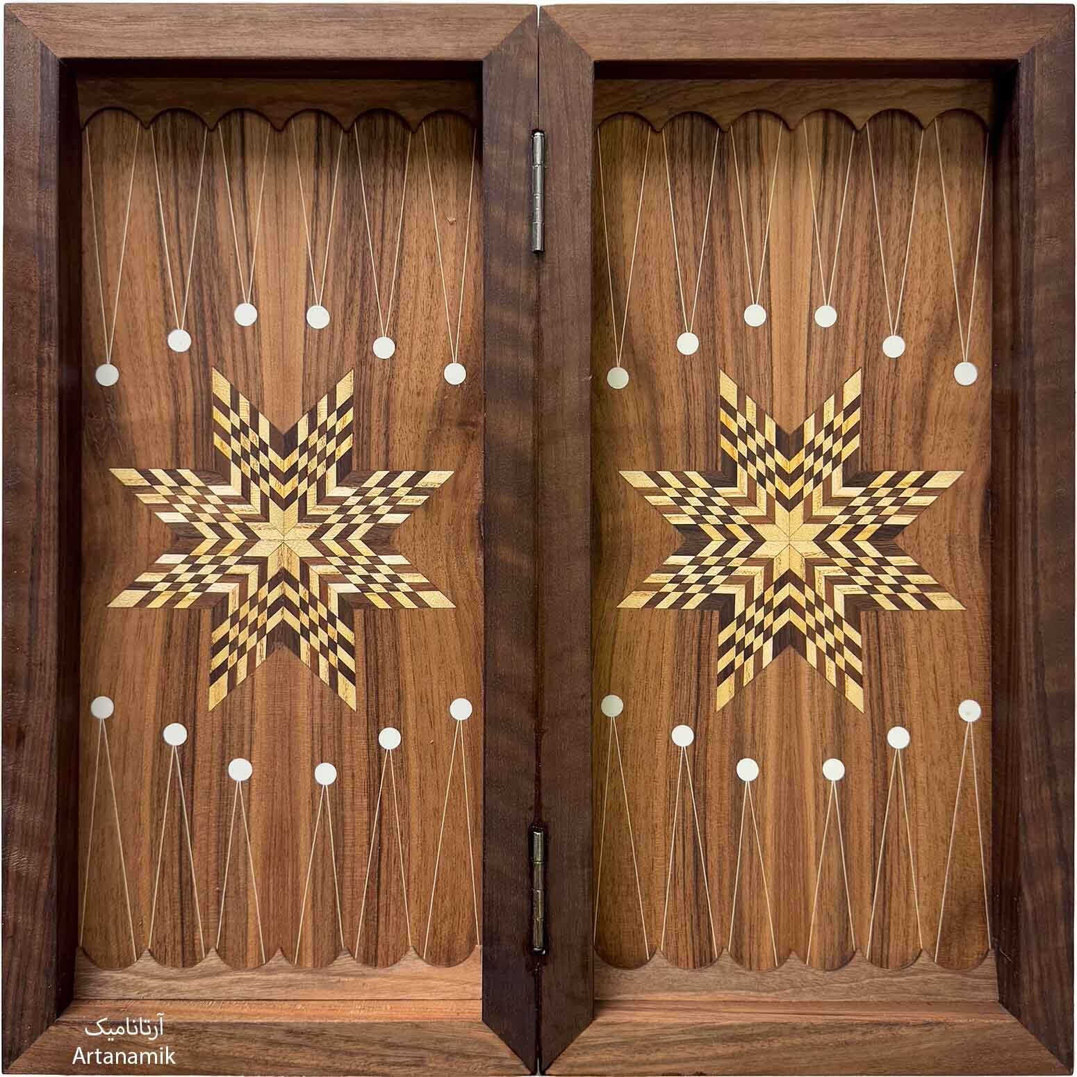  تخته نرد چوب گردو طرح داخل مارس هشتپر | فروشگاه آرتانامیک 