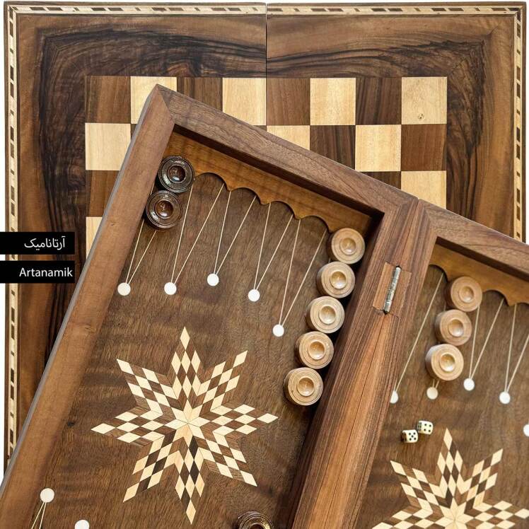 تخته نرد و شطرنج چوب گردو | فروشگاه آرتانامیک