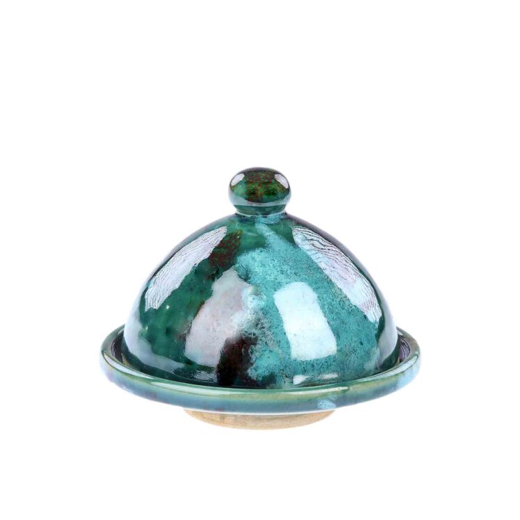 کره خوری سفالی با لعاب قلیایی