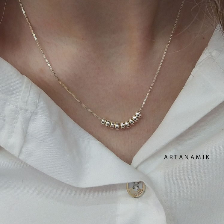 گردنبند آبکاری نقره 925 عیار