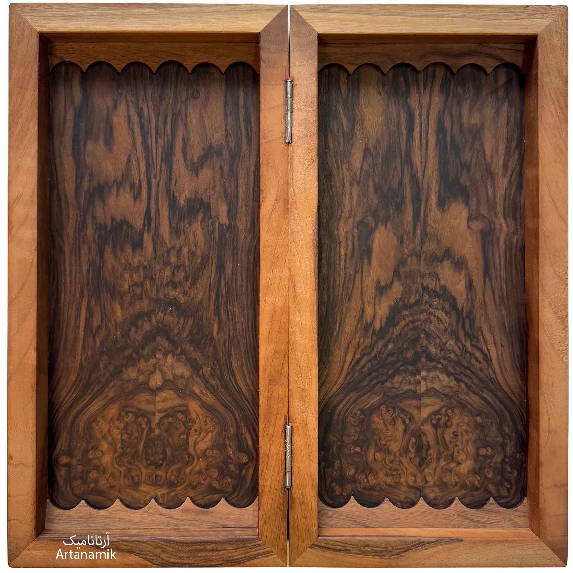  تخته نرد چوب گردو داخل ریشه چوب گردو 