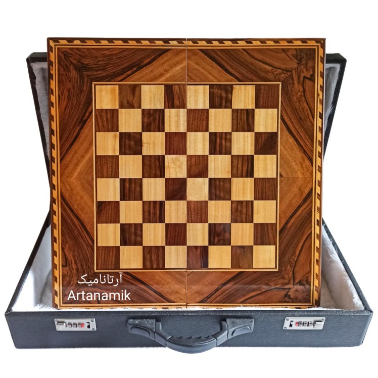 تخته نرد و شطرنج چوب گردو طرح لوزی | فروشگاه آرتانامیک