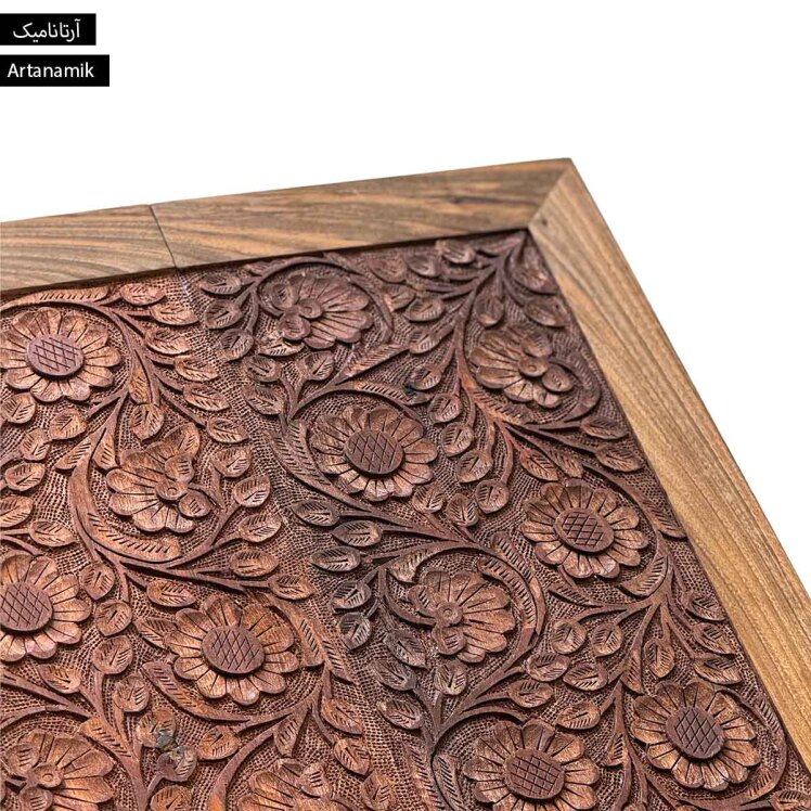 تخته نرد منبت کاری شده چوب گردو طرح گلستان | آرتانامیک