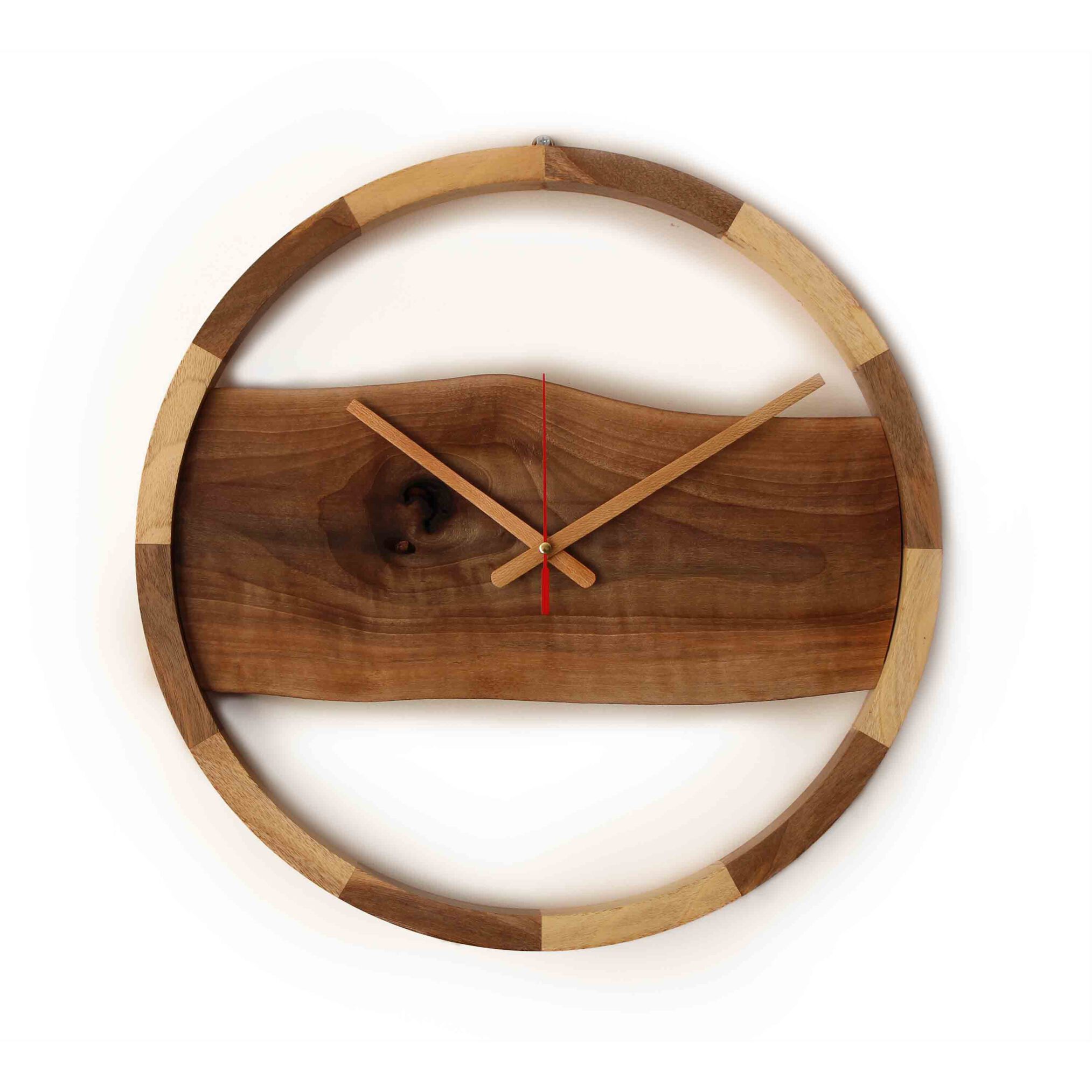  ساعت چوبی رینگ تمام چوب گردو، ساعت کادویی 