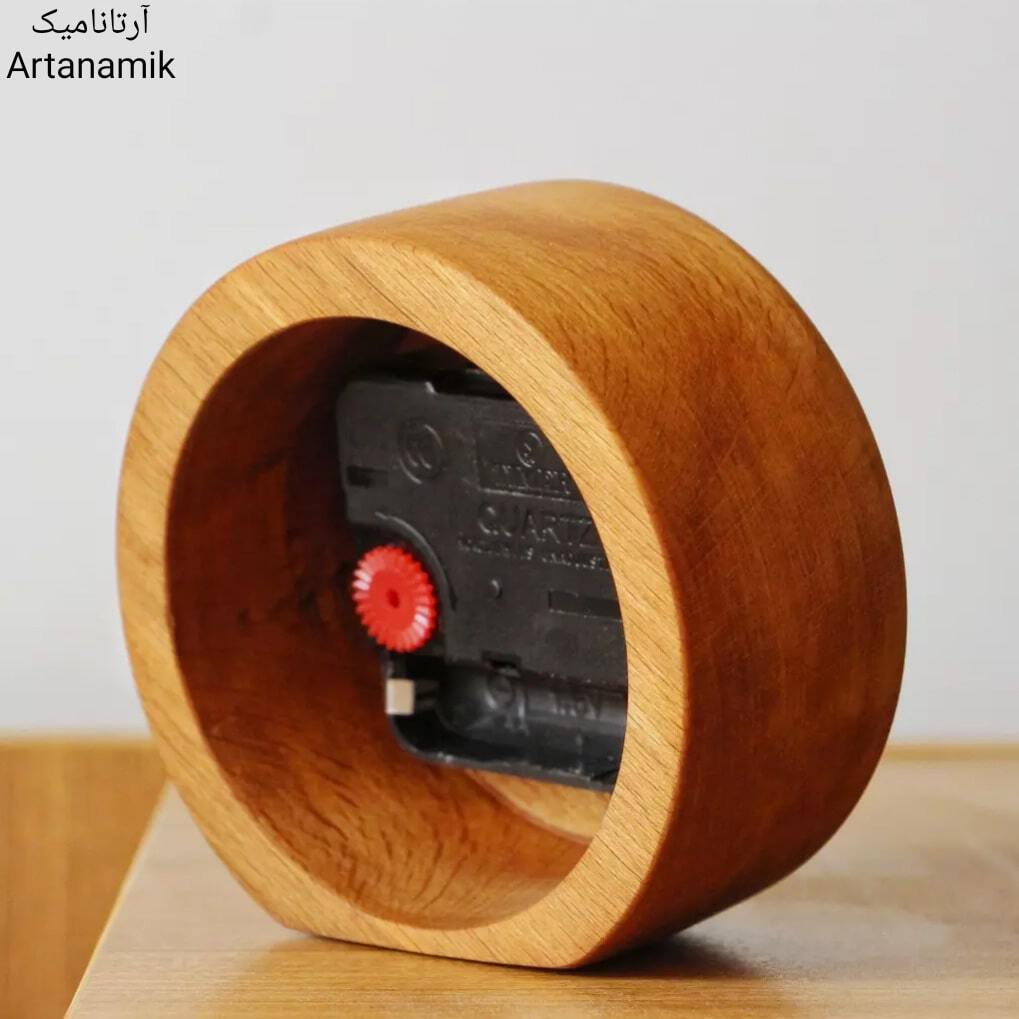  ساعت رومیزی چوبی مدل نازار با موتور آرام گرد 