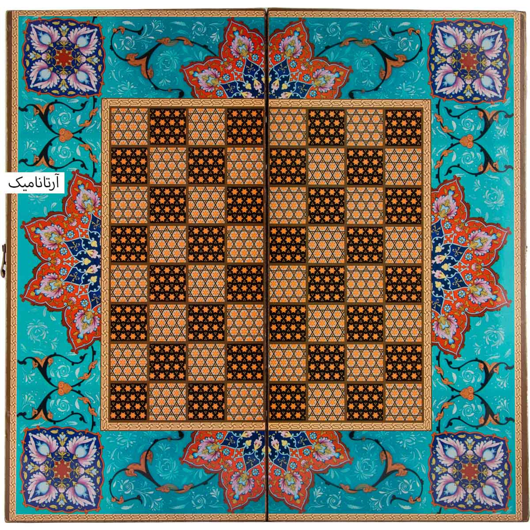  شطرنج کلاف روس طرح خاتم فیروزه | فروشگاه آرتانامیک 