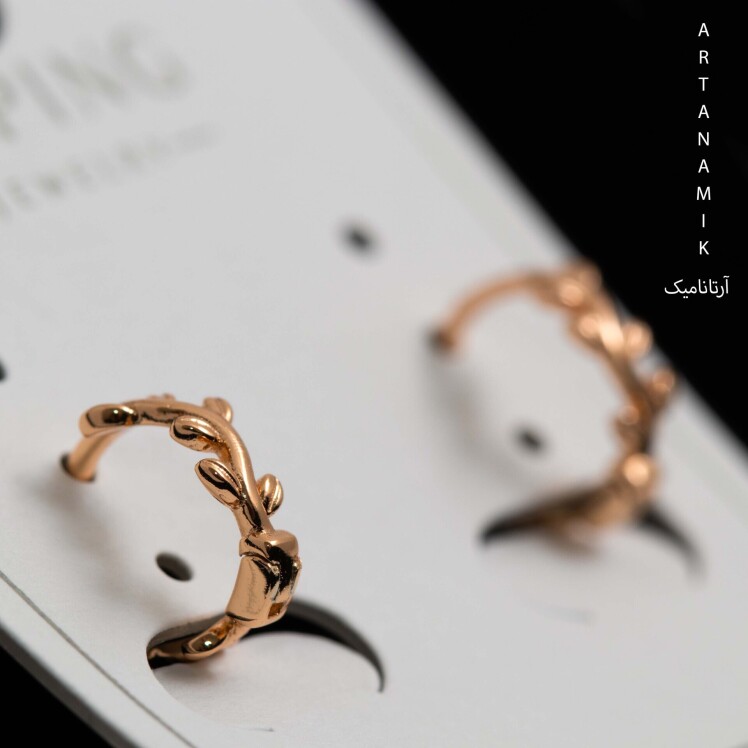 گوشواره آب کاری طلا برند ژوپینگ | فروشگاه آرتانامیک