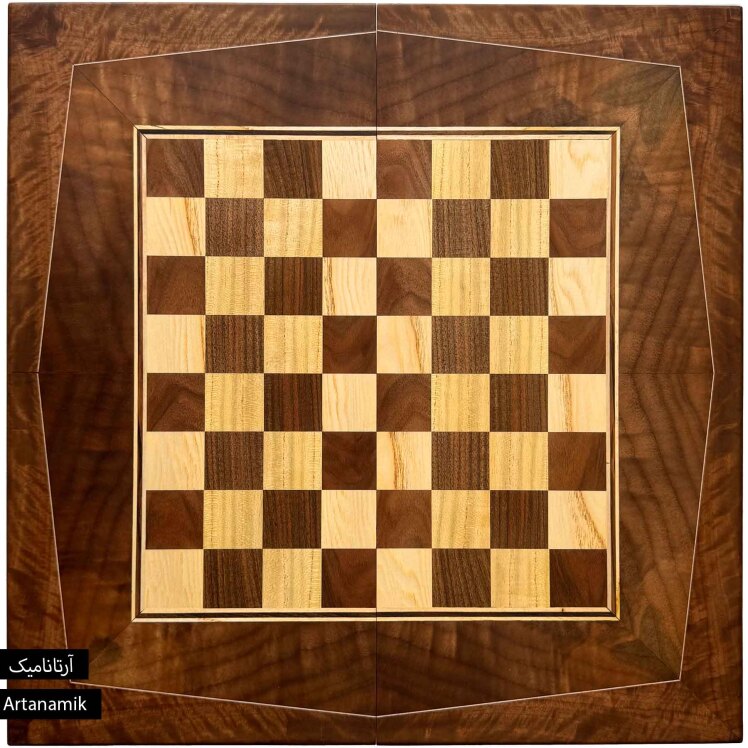 خرید شطرنج چوب گردو داخل تخته نرد | فروشگاه آرتانامیک