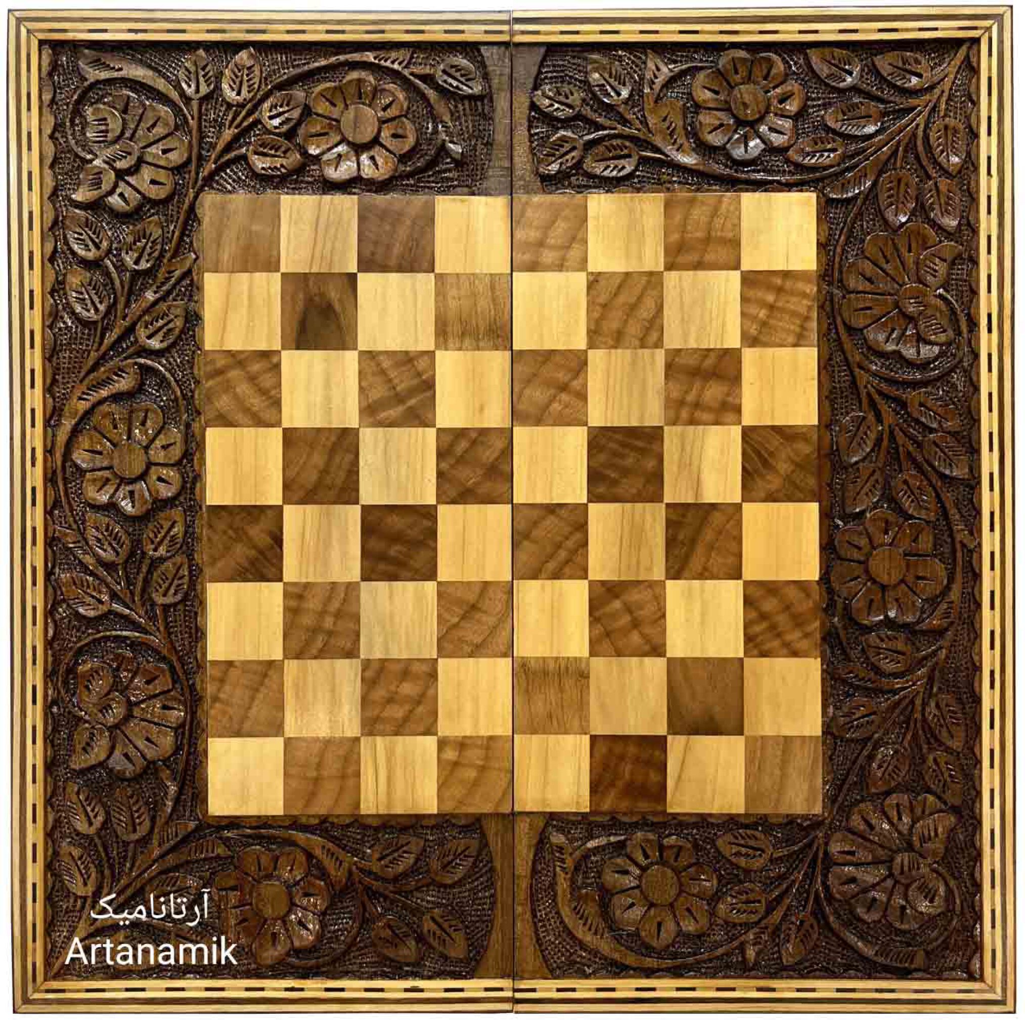  تخته نرد منبت کاری شده و شطرنج 