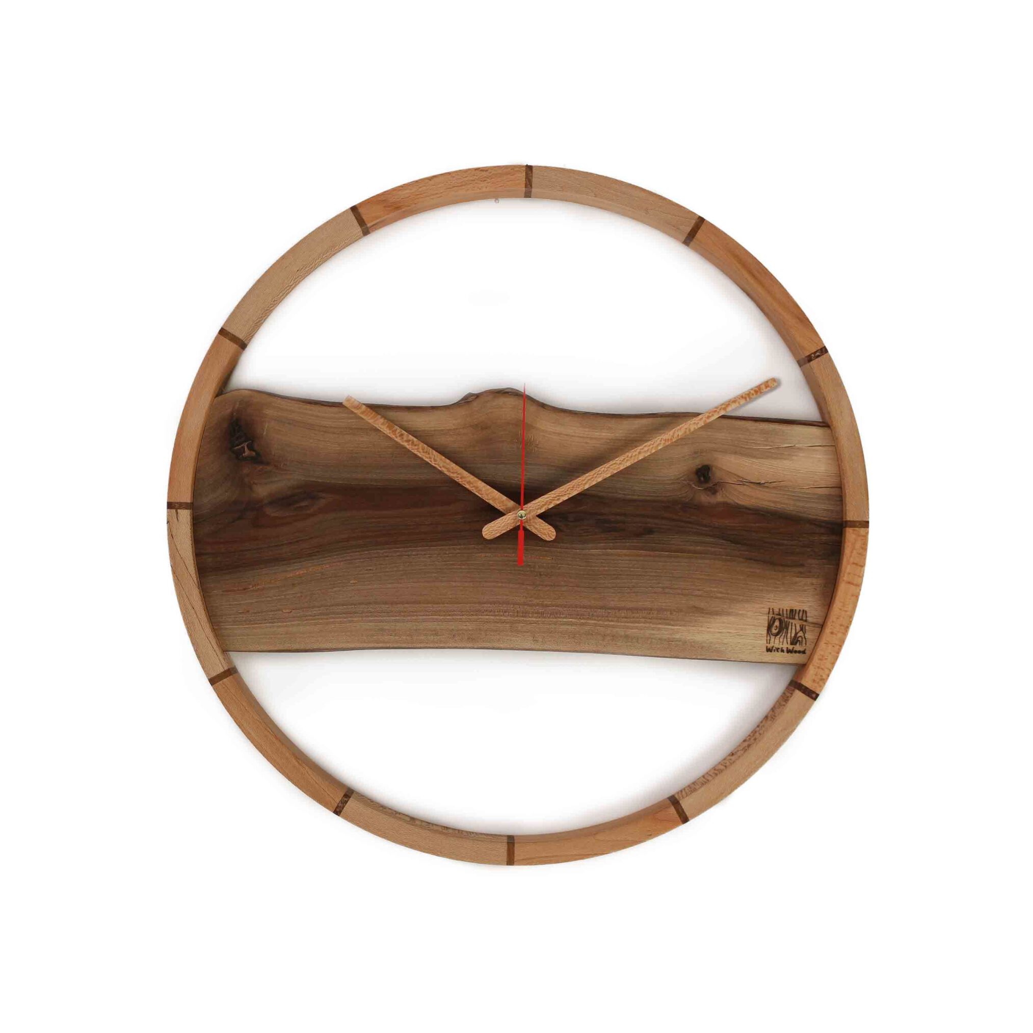  ساعت چوبی رینگ تمام چوب، ساعت کادویی 