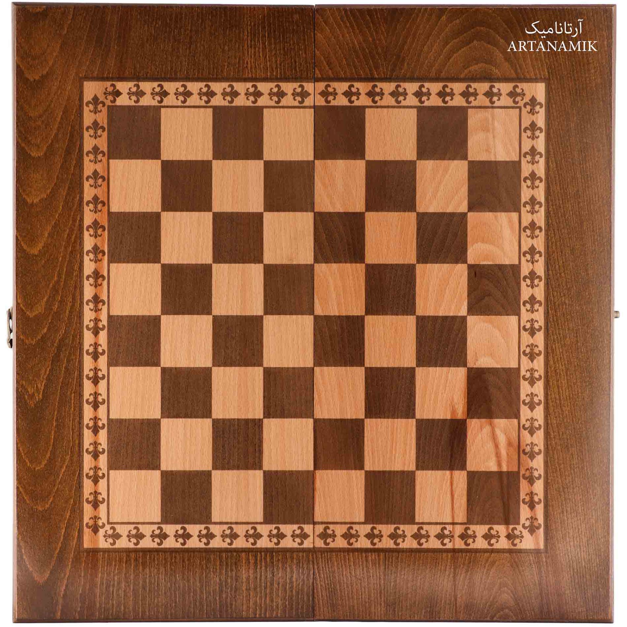  شطرنج کلاف چوب روس با روکش ملچ 