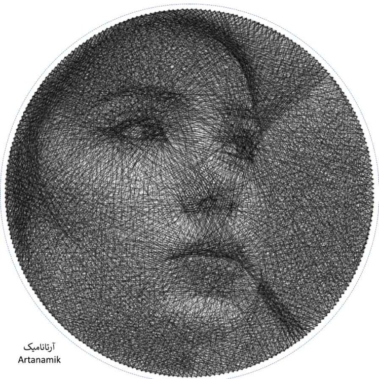 خرید تابلو نخی چهره و تصویر دلخواه، تابلو نخی کادویی