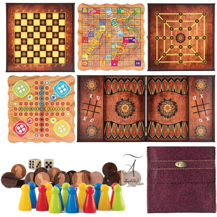 تخته نرد موجود در پک هشت بازی