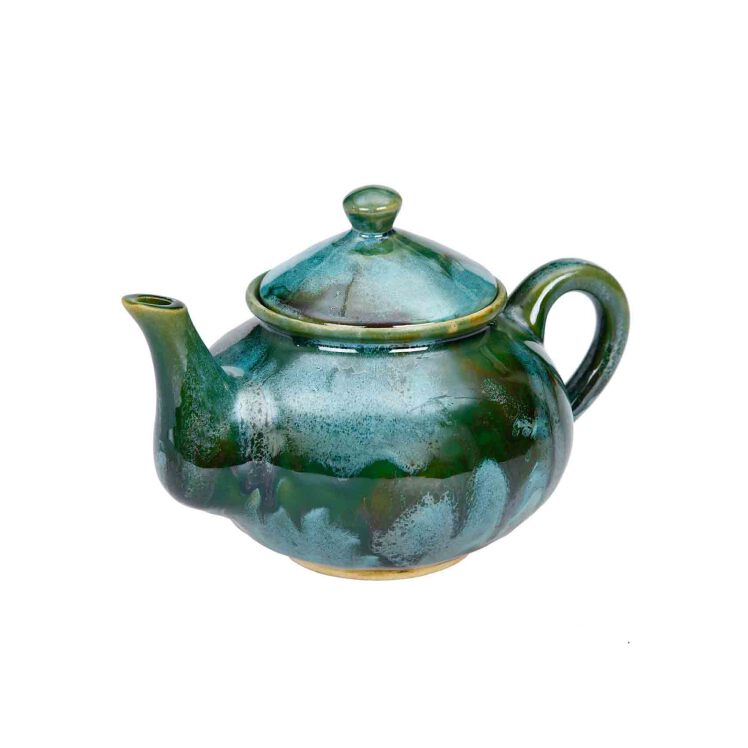 قوری بزرگ سفالی با لعاب قلیایی