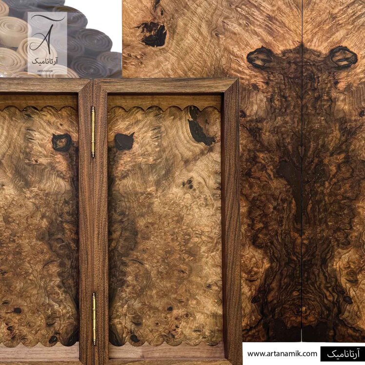 تخته نرد تمام جوش گردو به همراه مهره