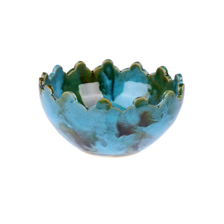 کاسه انار خوری پاشایی سفالی با لعاب قلیایی